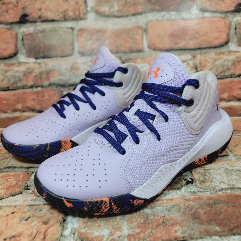 Under Armour Jet 21 Purple Unisex Kid's Basketball Sneakers Size 6.5Y